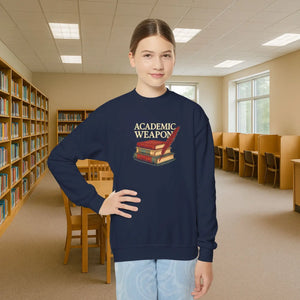 Cozy Youth Crewneck Sweatshirt - Book Lovers Design - Dipaliz - Sweatshirts - Xs