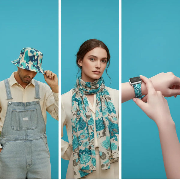 Accessories triptych capri blue theme 3