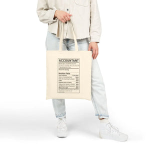 Accountant Nutrition Facts Canvas Tote Bag, Funny Gift - Bags
