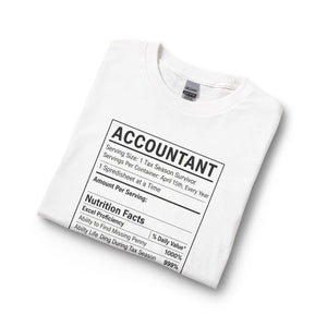 Accountant Nutrition Facts Long Sleeve Shirt - T-shirts - m
