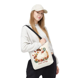 Acorn Energy Duck Tote Bag, Cute Autumn Goose Illustration - Bags