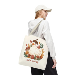 Acorn Energy Duck Tote Bag, Cute Autumn Goose Illustration - Bags