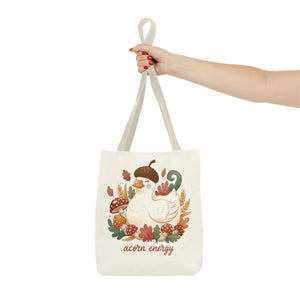 Acorn Energy Duck Tote Bag, Cute Autumn Goose Illustration - Bags