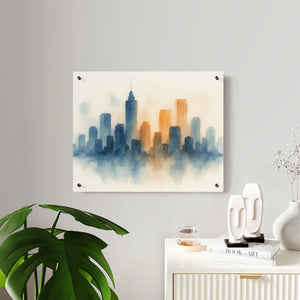 Acrylic Wall Art – Watercolor Cityscape Decor - Dipaliz - Prints