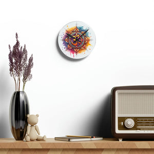 Radiant Aum Wall Clock – Glossy Acrylic Decor - Dipaliz - Clocks