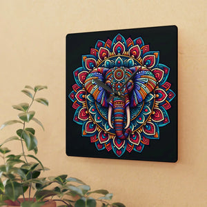 Elephant Mandala Acrylic Wall Clock 12 Inch - Dipaliz - Clocks