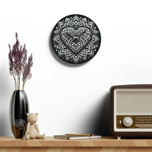 Heart Wall Clock – Glossy 12 Inch Acrylic - Dipaliz - Clocks