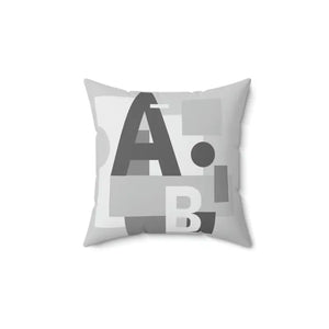 Alphabet Spun Polyester Square Pillow - Vibrant Room Decor - Dipaliz - 14’’ × - Throw Pillows