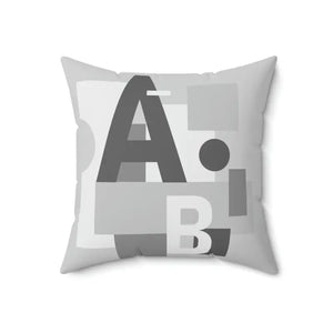 Alphabet Spun Polyester Square Pillow - Vibrant Room Decor - Dipaliz - 18’’ × - Throw Pillows