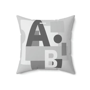 Alphabet Spun Polyester Square Pillow - Vibrant Room Decor - Dipaliz - Throw Pillows
