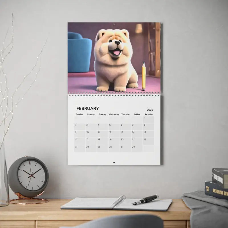 2025 Cute Pet Dogs Wall Calendars for Artistic Spaces - 10.8’’ x 8.4’’ / Semi Glossy Calendar