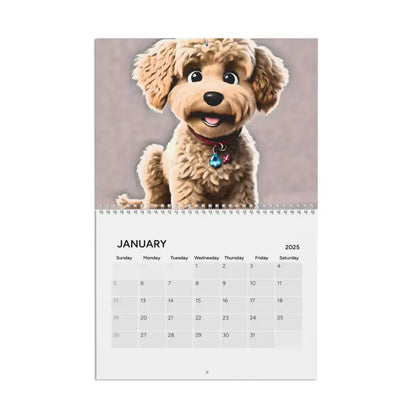 2025 Cute Pet Dogs Wall Calendars for Artistic Spaces - 10.8’’ x 8.4’’ / Semi Glossy Calendar