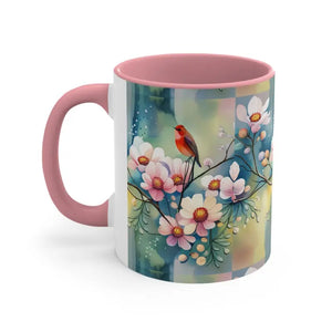 Mug - Coffee - Flowers and Birds Print - Dipaliz
