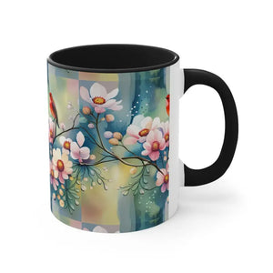 Mug - Coffee - Flowers and Birds Print - Dipaliz