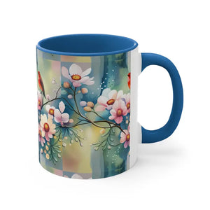 Mug - Coffee - Flowers and Birds Print - Dipaliz