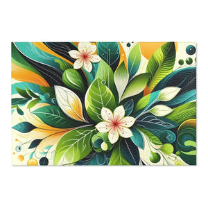 Floral Area Rugs - Large Leaf Designs - Dipaliz