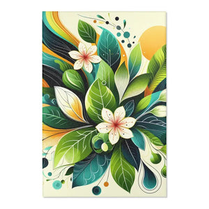 Floral Area Rugs - Large Leaf Designs - Dipaliz