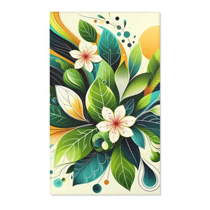 Floral Area Rugs - Large Leaf Designs - Dipaliz