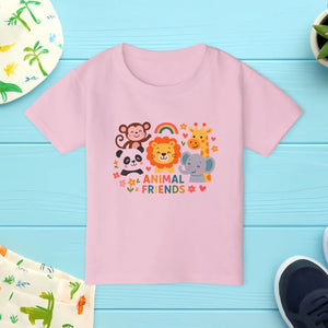 Animal Friends Toddler Tee Heavy Cotton Shirt - Dipaliz - T-shirts