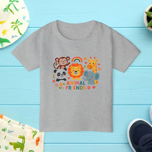 Animal Friends Toddler Tee Heavy Cotton Shirt - Dipaliz - T-shirts
