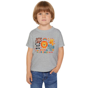 Animal Friends Toddler Tee Heavy Cotton Shirt - Dipaliz - T-shirts