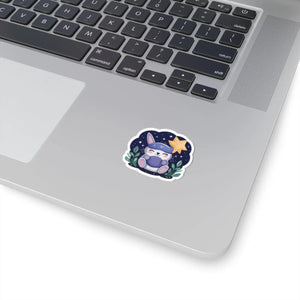 Adorable Bunny Night Sky Sticker - Kiss Cut Paper - Dipaliz - Decorative Stickers