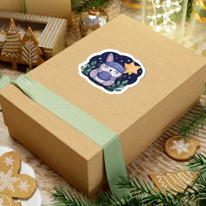 Bunny Night Sky Sticker - Adorable Magical Scene - Dipaliz - Decorative Stickers