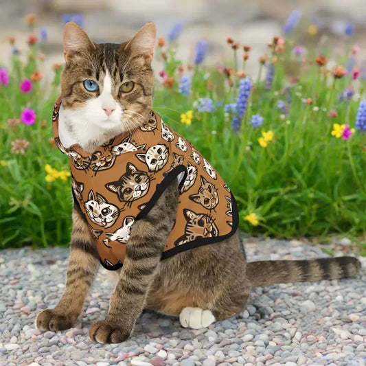 Cute Cats Pattern Hoodie: Purrfect Comfort for your Pooch - Pets