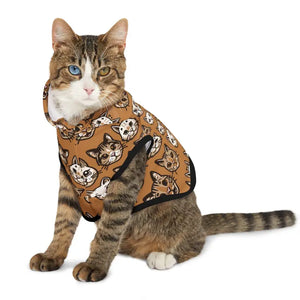 Cute Cats Pattern Pet Hoodie - Adorable Comfort Fit - Dipaliz - Xxs / Black Rib - Hoodies