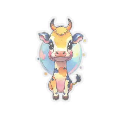 Elevate your Sticker Game with Adorable Cow Stickers! - 3’’ × / Transparent Paper Products