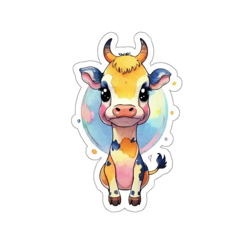 Elevate your Sticker Game with Adorable Cow Stickers! - 3’’ × / White Paper Products