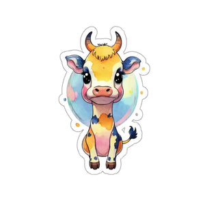 Adorable Cow Stickers - Boost your Sticker Game - Dipaliz - 3’’ × / White - Decorative