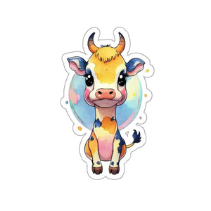 Adorable Cow Stickers - Boost your Sticker Game - Dipaliz - 4’’ × / White - Decorative