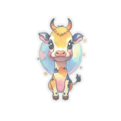 Elevate your Sticker Game with Adorable Cow Stickers! - 6’’ × / Transparent Paper Products