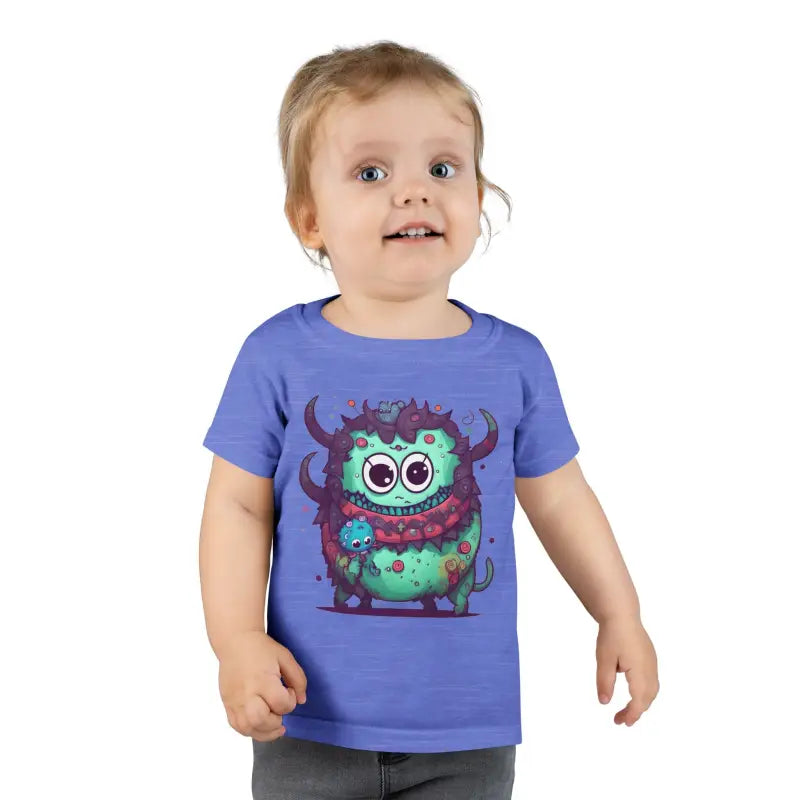 Cuteness: Adorable Cute Monster Toddler T-shirt - Heather Royal / 3t Kids Clothes