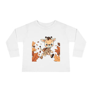 Cute Giraffe Toddler Long Sleeve Tee - Fun Safari Style - Dipaliz - Baby & Clothing