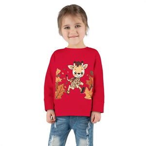 Cute Giraffe Toddler Long Sleeve Tee - Fun Safari Style - Dipaliz - Baby & Clothing