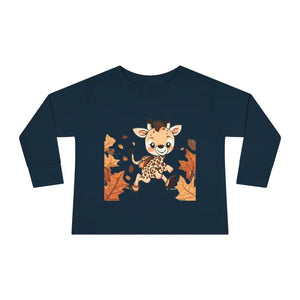 Cute Giraffe Toddler Long Sleeve Tee - Fun Safari Style - Dipaliz - Baby & Clothing