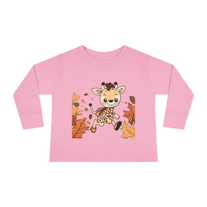 Cute Giraffe Toddler Long Sleeve Tee - Fun Safari Style - Dipaliz - Baby & Clothing