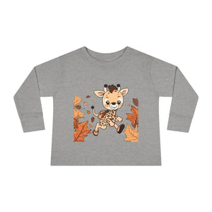 Cute Giraffe Toddler Long Sleeve Tee - Fun Safari Style - Dipaliz - Baby & Clothing