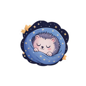 Adorable Hedgehog Kiss-cut Stickers - Space Design Charm - Dipaliz - Decorative