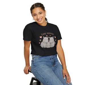 Adorable Hippo Vibes Tee - Cozy Cloud Comfort - Dipaliz - T-shirts