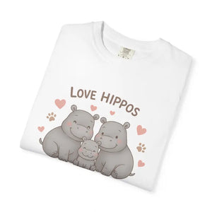 Adorable Hippo Vibes Tee - Cozy Cloud Comfort - Dipaliz - T-shirts
