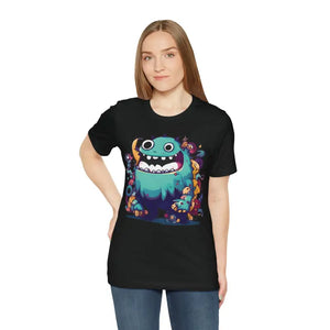 Cute Monster Cotton Tee - Fun Whimsical Design - Dipaliz - Black / s - T-shirts
