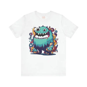 Cute Monster Cotton Tee - Fun Whimsical Design - Dipaliz - T-shirts