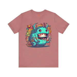 Monster Tee Short Sleeve Cotton Top for Women’s Fashion - Dipaliz - Clothing Tops