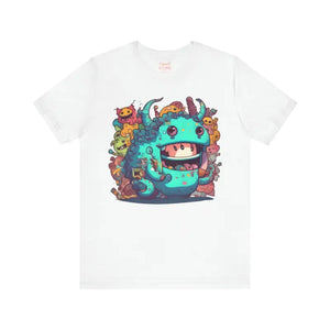 Monster Tee Short Sleeve Cotton Top for Women’s Fashion - Dipaliz - Clothing Tops
