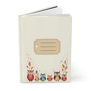 Adorable Owl Hardcover Journal - Whimsical Writing - Dipaliz - Journals