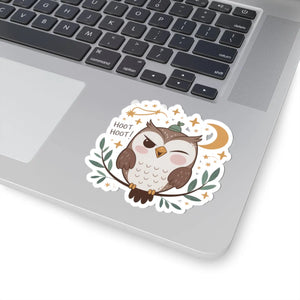 Adorable Owl Hoot Sticker - Design - Dipaliz - Decorative Stickers