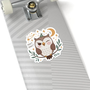 Adorable Owl Hoot Sticker - Design - Dipaliz - Decorative Stickers
